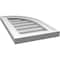 Ekena Millwork Quarter Round Top Right Surface Mount PVC Gable Vent w/ 2"W x 2"P Brickmould Sill Frame, 12"W x 20"H GVPQR12X2003SN - alternate 2